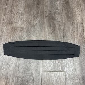 Brooks Brother’s Men’s Tuxedo Cummerbund, Sz Large/XL Adjustable, Black Silk USA